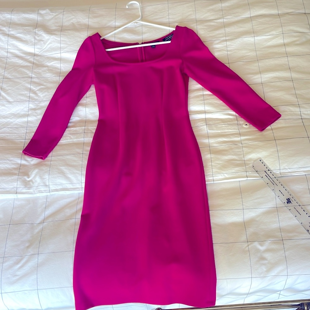 Pointe knit midi dress